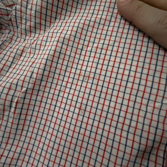 Vineyard Vines Cotton Button Up Red Blue Check Classic Fit Tucker Shirt Large - Picture 14 of 16